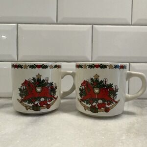 Ten Strawberry Street‎ LTD, O Christmas Tree Mugs 1987, Set of 2